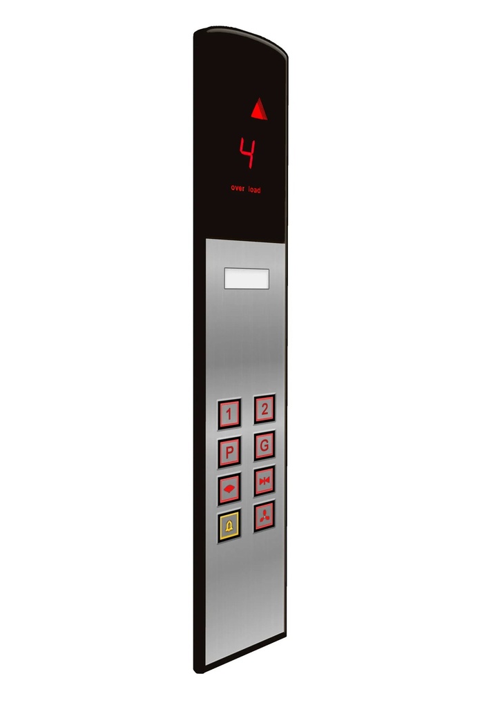 [HAA-00101] شستی کابین یک متری روکار استیل 6توقف معمولی 8توقف