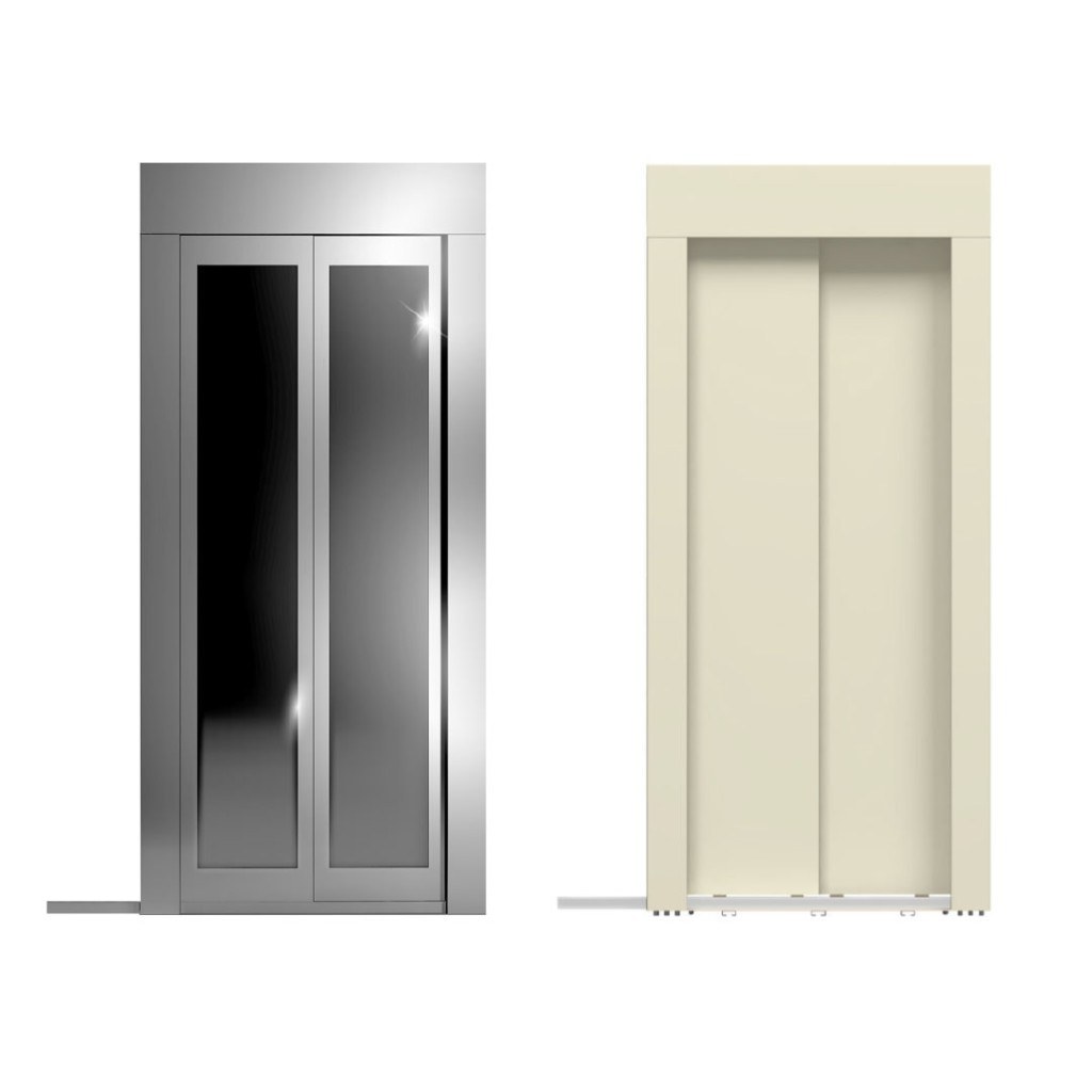 [HAA-00262] درب طبقه اتوماتیک تلسکوپی بهران BZ500 800×2300 میلی‌متر بازشو چپ دو لته